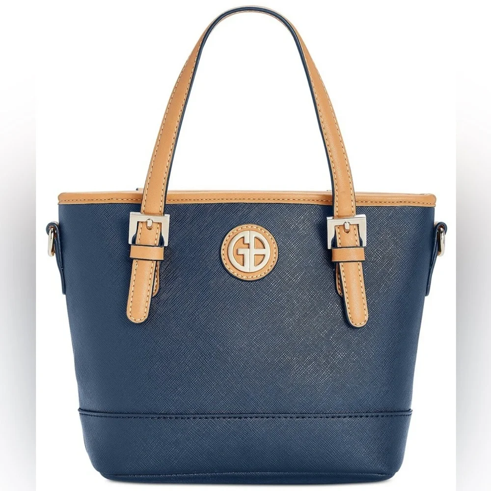 Saffiano Navy Blue Tote Bag